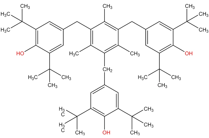 1,3, 5-trimetil-2, 4,6-tris(3,5-di-tertbutyl-4-hydroxybenzyl)benzene