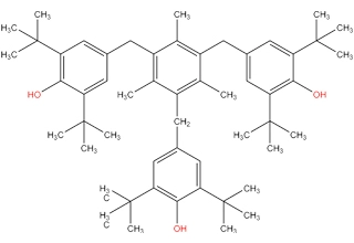 1,3, 5-trimetil-2, 4,6-tris(3,5-di-tertbutyl-4-hydroxybenzyl)benzene