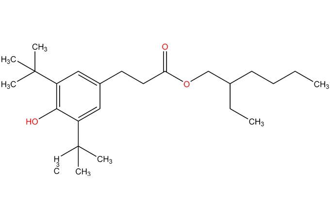 Acido benzenepropanoico, 3,5-bis (muslimate)-4-idrossi-, 2-etilesil estere