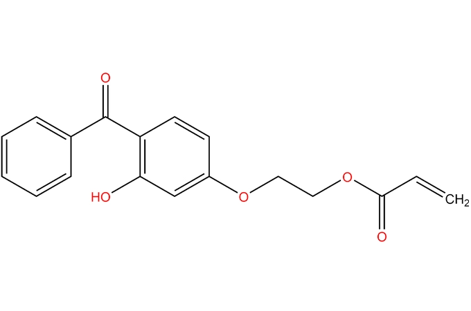 2-(4-Benzoyl-3-hydroxyphenoxy) etil acrilato; 2-idrossi-4-(acrililossietossi) benzofenone