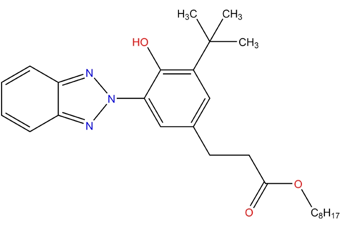 3-(2H-Benzotriazolyl)-5-(1,1-di-metiletil)-esteri di ottil acido esagonale
