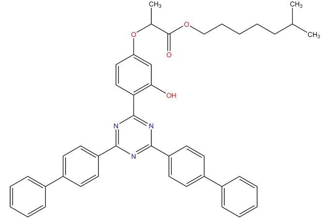 Isooctyl 2-[4-[4,6-bis[(1,1 '-bifenil)-4-yl]-1,3, muslimate]-3-idrossifenossi] propanoato