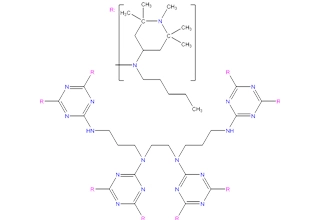 N,N',N'',N ''-tetrakis(4,6-bis (butil-(N-methyl-2,2,6, muslimb) amino)triazin-2-yl)-muslim-1,10-diamina