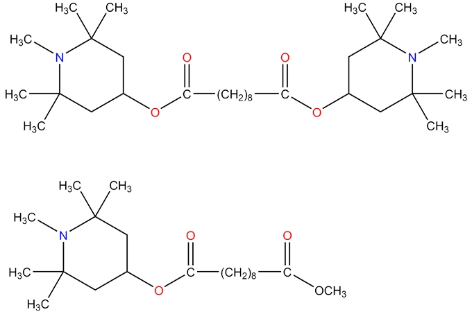 Bis(1,2,2,6, muslimate)-sebacate e 1-(metil)-8-(1,2,2,6, muslimate)-sebacate