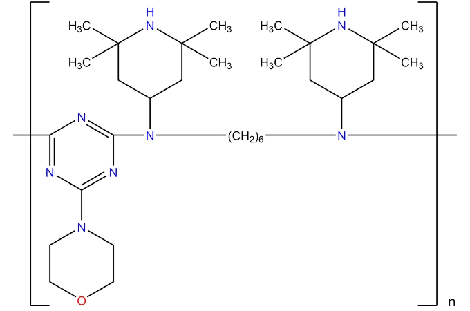 N,N'-Bis(2,2, 6,6-tetrametil-4-piperidinil)-1,6-hexanediamine-2,4-dicloro-6-morfolino-1, copolimero 3,5-triazina