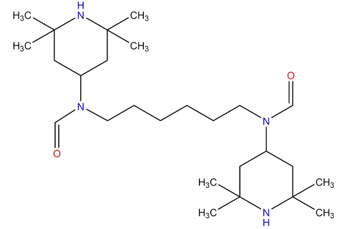 N,N'-bisformyl-N,N'-bis-(2,2, 6,6-tetrametil-4-piperidinil)-muslimate