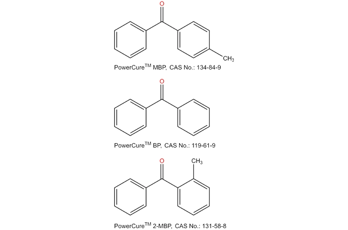 4-metilbenzofenone e benzofenone e 2-metilbenzofenone