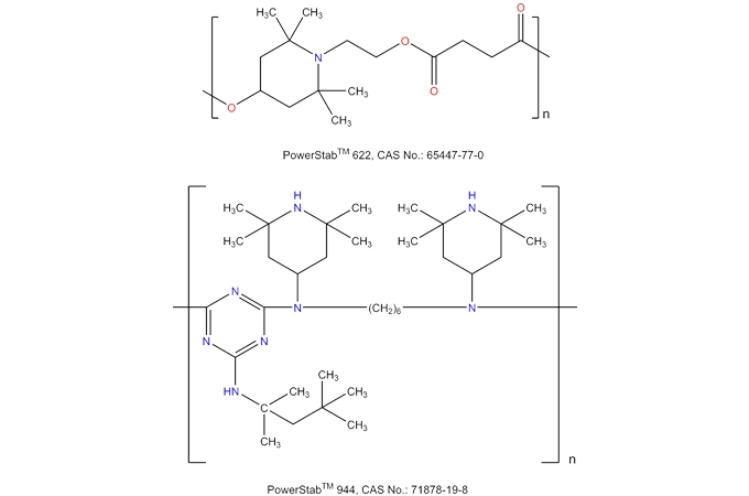 Poli [[6-[(1,1, 3,3-tetrametilbutil) amino]-1,3,5-triazine-2, 4-diil][(2,2, 6,6-tetrametil-4-piperidinil) imino]-1,6-hexanediyl[(2,2, 6,6-tetrametil-4-piperidinil) imino]])